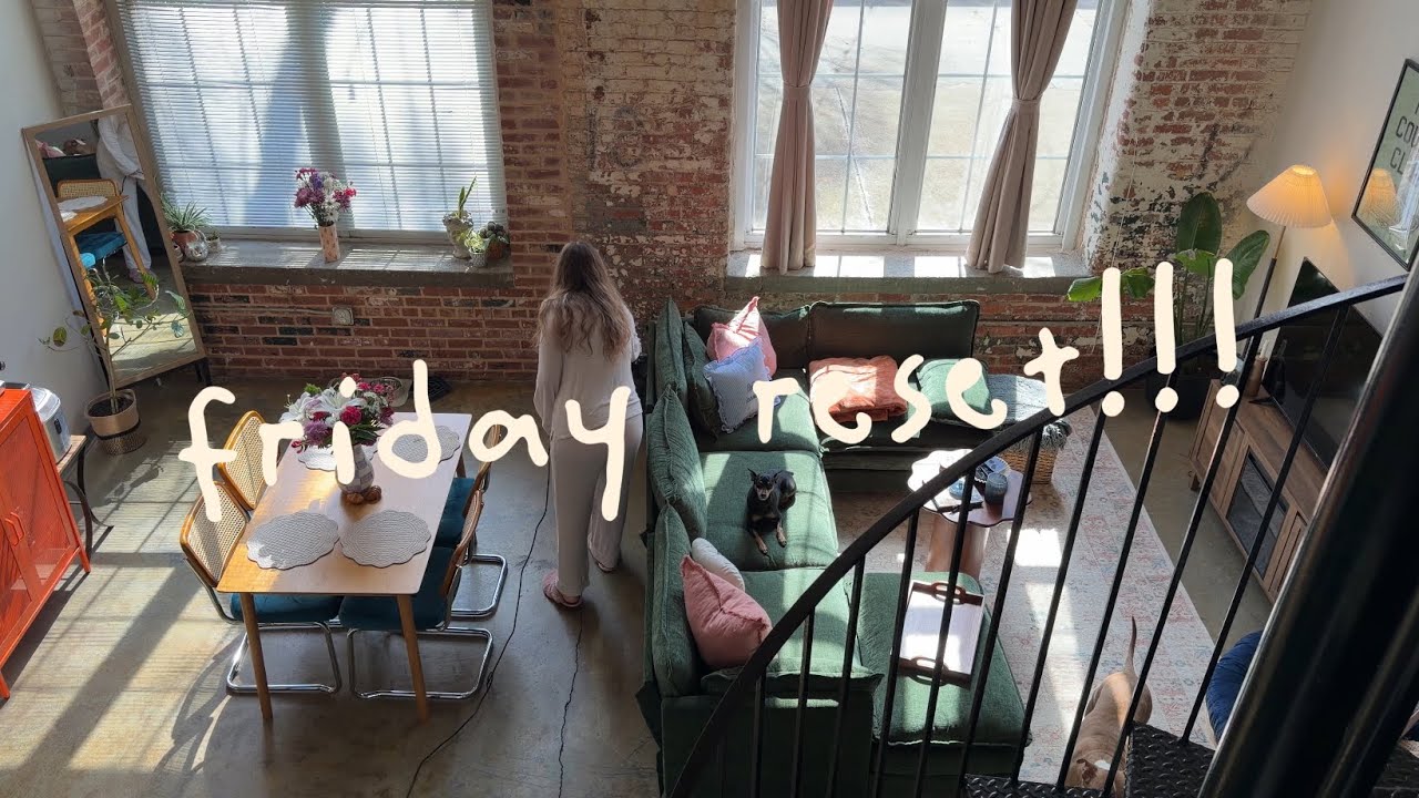 FRIDAY RESET ROUTINE | selfcare, grocery haul + clean with me