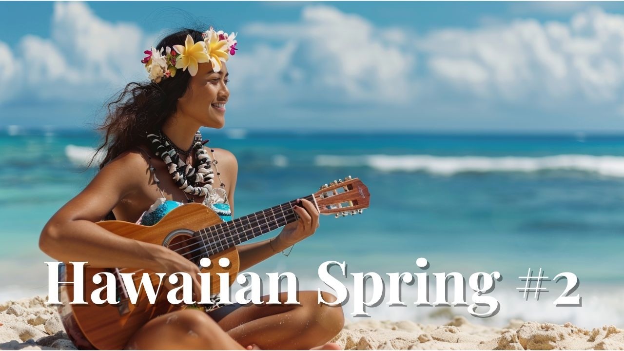[1 Hour Morning BGM] Beginning of Spring in Authentic Hawaiian | Gentle Morning Acoustic Guitar BGM