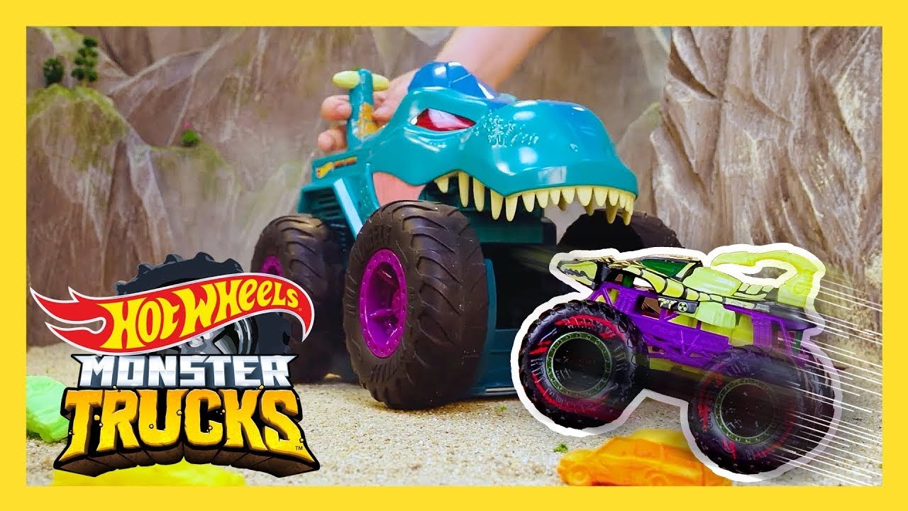 Laguna slime'u i Pożeracz Aut Mega-Wrex! 🐉 | Monster Trucks Turniej Tytan&oacute;w | @Hot Wheels Po Polsku