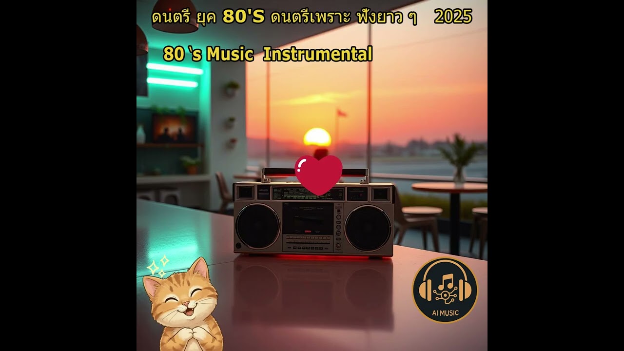 ดนตรี ยุค 80'S ดนตรีเพราะ ฟังยาวๆ  2025   ไม่มีโฆษณา