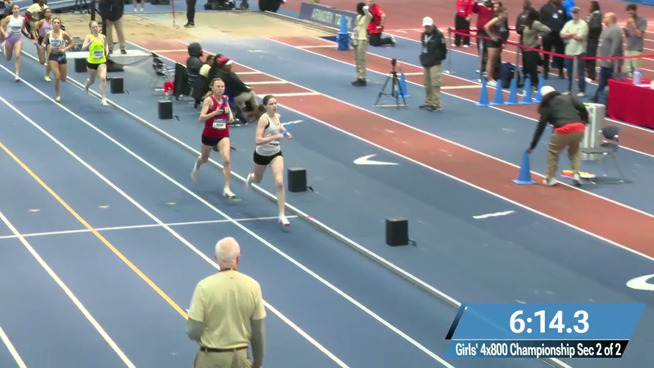 Финал чемпионата среди девушек в эстафете 4x800 метров, забег 2 – Nike Indoor Nationals 2026 [Пол...