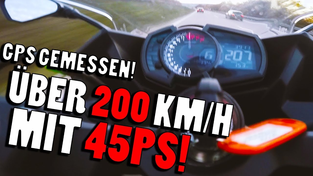 Über 200 Km/h mit 45 PS! | Kawasaki Ninja 400 Topspeed