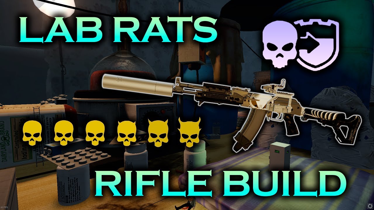 [PAYDAY2] Lab Rats Death Sentence (no downs) | Anarchist Rifle build