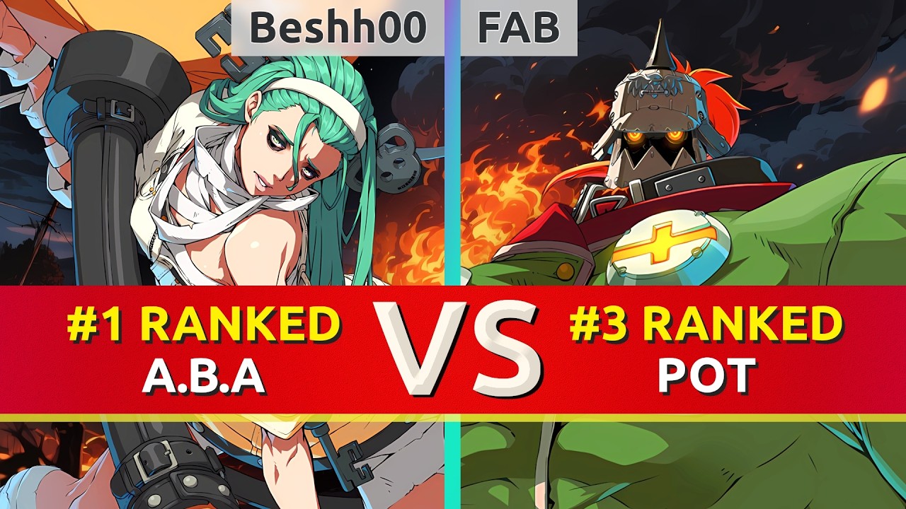 GGST ▰ Beshh00 (#1 Ranked A.B.A) vs FAB (#3 Ranked Potemkin). High Level Gameplay