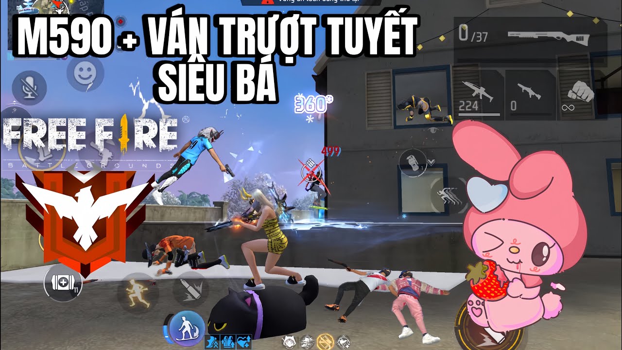 Solo Squad Sự Kiện Lướt Ván Trượt Tuyết + M590 Khiến Người Xem Có Thể Chóng Mặt