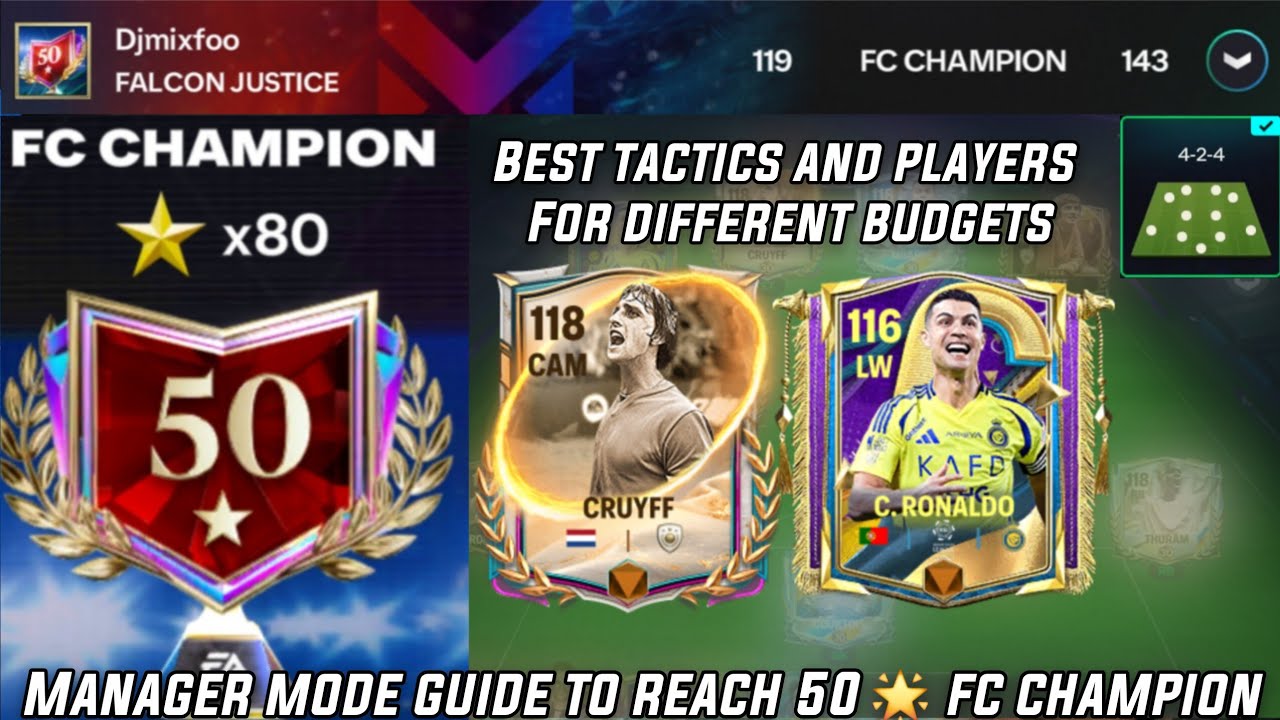 50 🌟 ЛУЧШИХ 424 ТАКТИЧЕСКИХ РУКОВОДСТВ ПО РЕЖИМУ МЕНЕДЖЕРА В FIFA CHAMPION FC MOBILE 26 И ЛУЧШИЕ ...