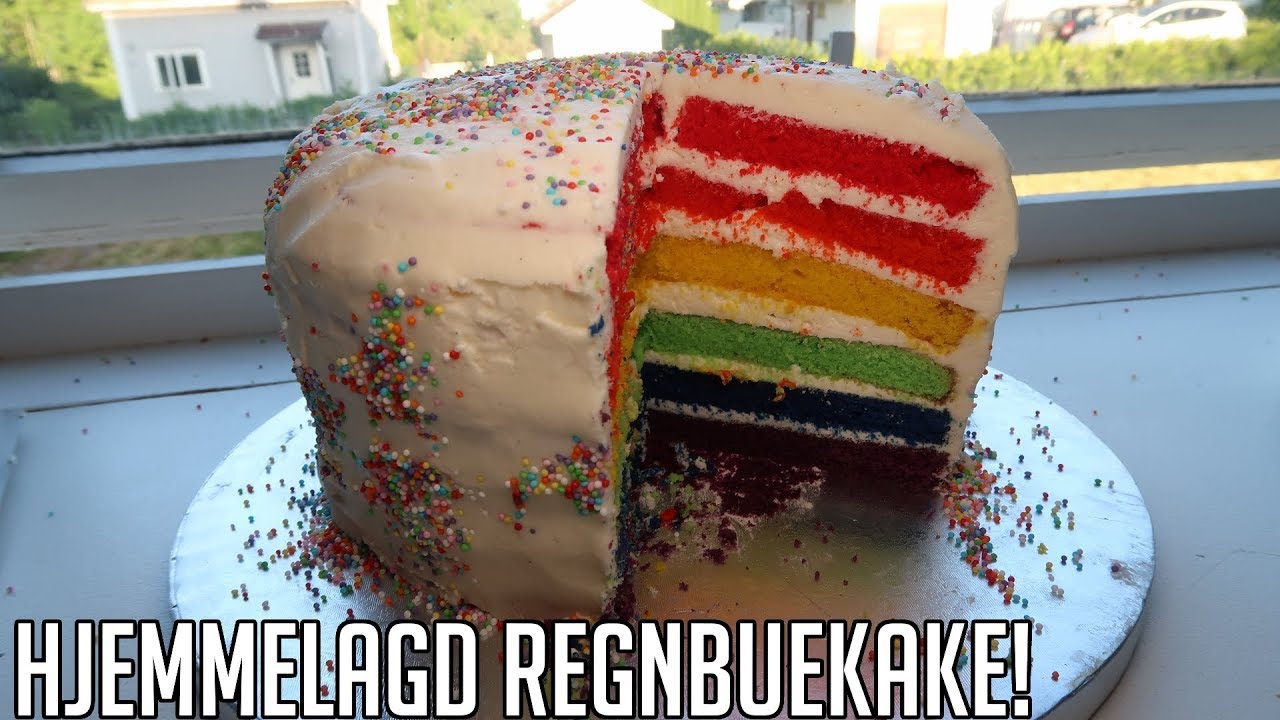 HJEMMELAGD REGNBUEKAKE (MED TVILLINGS&Oslash;STEREN MIN!)
