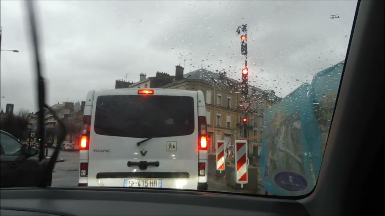Trajet en voiture dans Reims