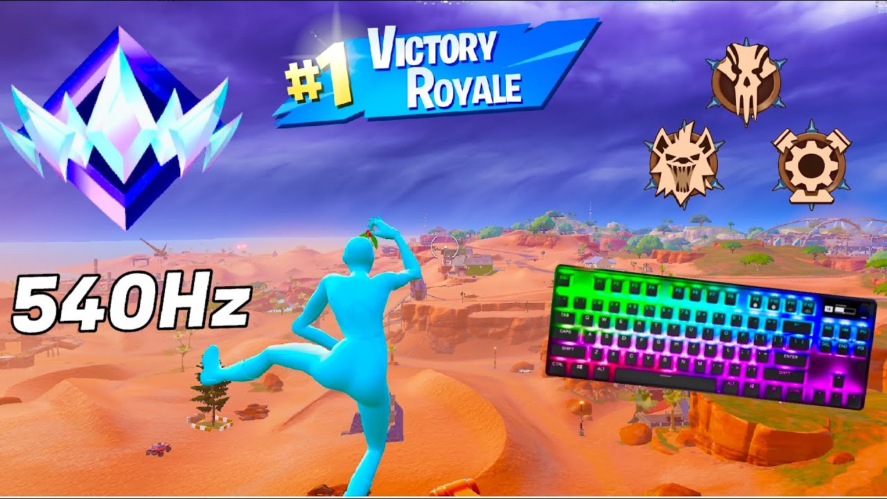 SteelSeries Apex Pro TKL ASMR 😴 Unreal Ranked 🏆 Satisfying Keyboard Fortnite 360 FPS 4K