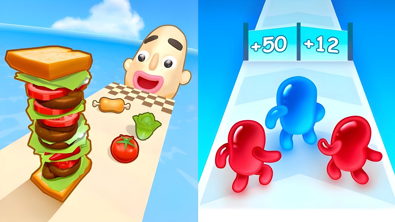 Sandwich Runner VS Join Blob Clash 3D - New Update 2025 All levels Gameplay