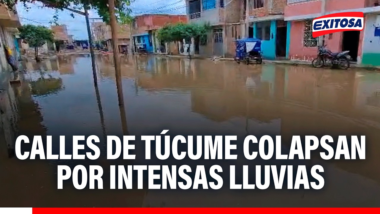 🔴🔵 Chiclayo: Calles de Túcume colapsan por lluvias, vecinos piden ayuda urgente