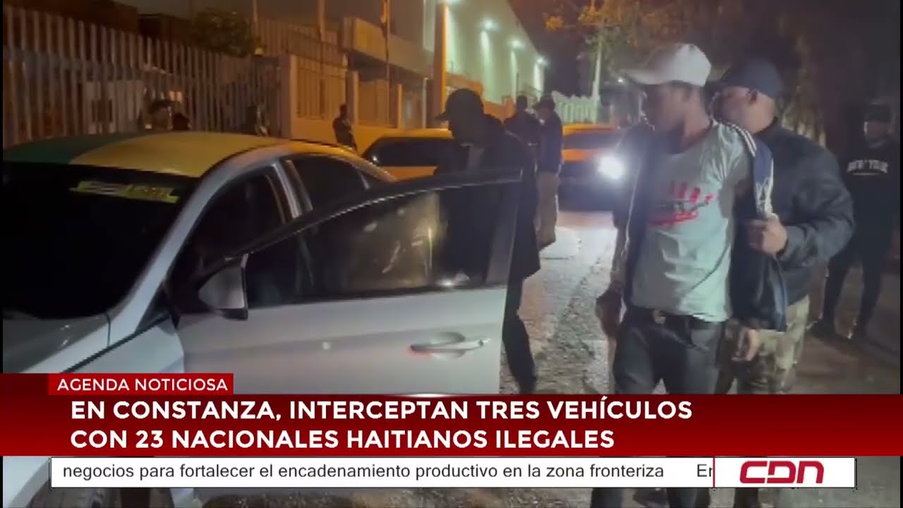 En Constanza, interceptan tres vehículos con 23 nacionales haitianos ilegales