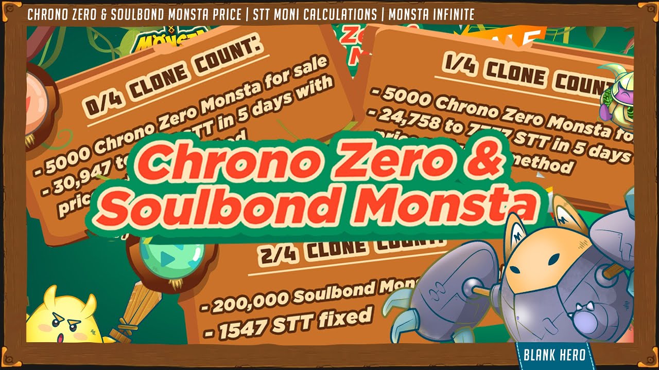 Chrono Zero & Soulbond Monsta Price | STT MONI Calculations | Monsta Infinite