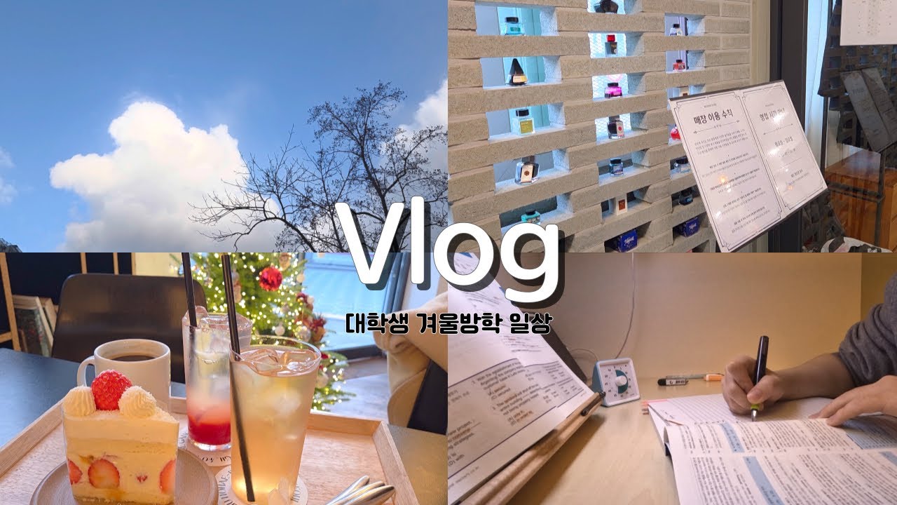 [대학생 브이로그] | 15 | 만년필쓰고 뜨개질하는 호그와트 입학하고 싶은 대학생의 방학 일상🧙🏻‍♀️ | 카페ㅣ크리스마스ㅣ영화ㅣ토익ㅣ새해ㅣ
