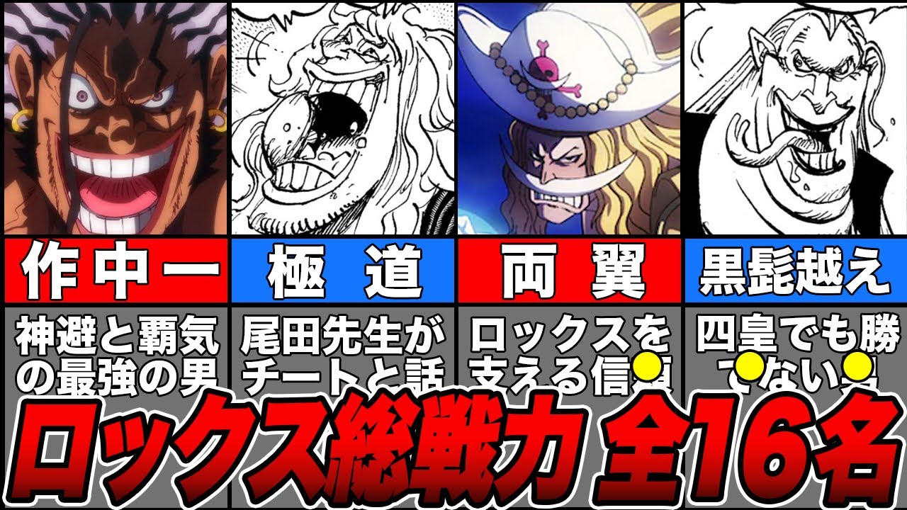 【ワンピース】全時代最強の海賊団！ロックス海賊団の総戦力を徹底解説【ゆっくり解説】