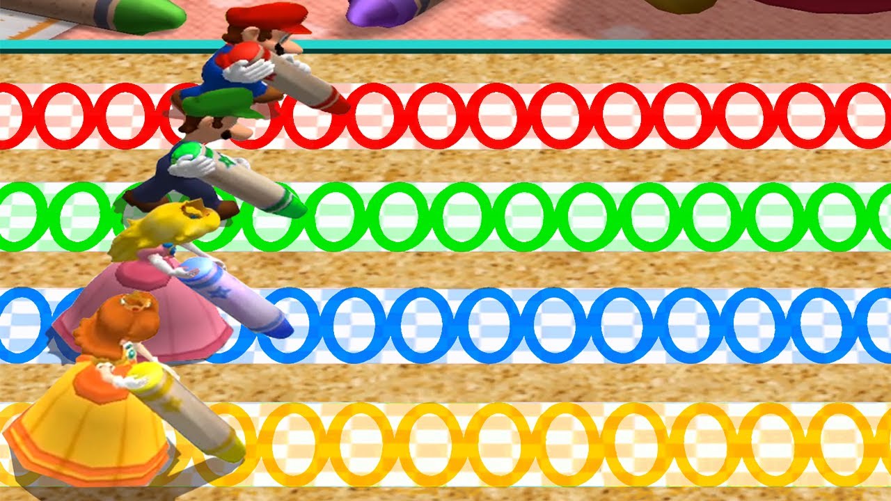 Mario Party 4 MiniGames - Mario Vs Luigi Vs Peach Vs Yoshi (Master Difficulty)