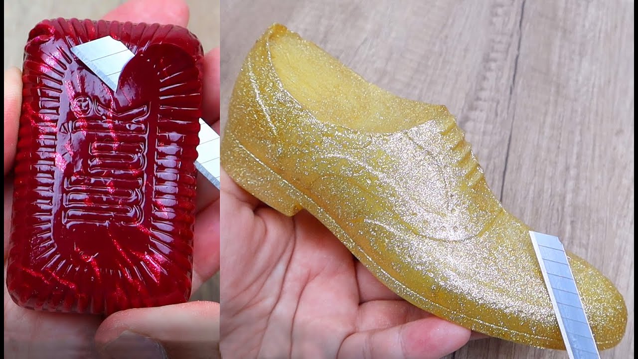 Relaxing Soap Carving ASMR. Satisfying Soap Cutting. Jabón Relajante Tallado. Corte de jabón - 134