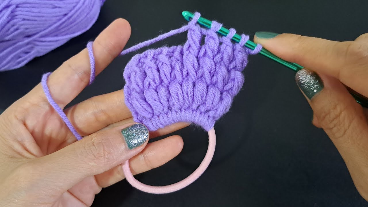 Very Pretty! 🌼Tunisian crochet headband. Step by step