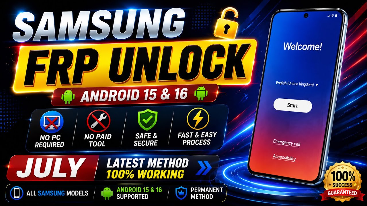Finally Boom 🤯! Samsung FRP Bypass Android 15/16/17 (2026) 🔓 All Models | No PC | Skip Google lock 