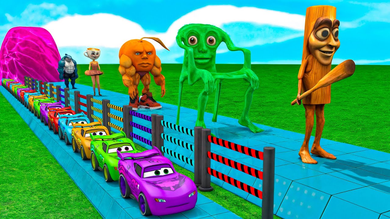 Long Slide Game With Cow Elephant Gorilla Hippopotamus Tiger 3d Animal Game Funny 3d Animals