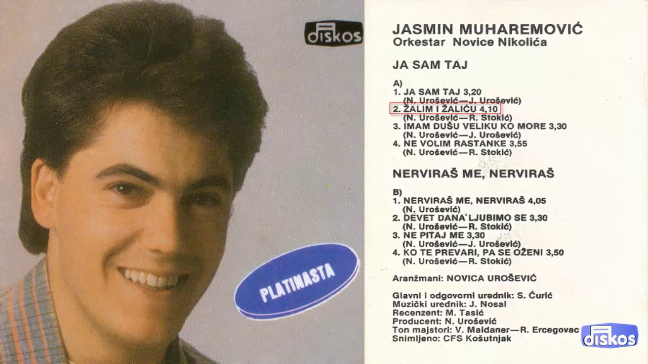 Jasmin Muharemovic - Zalim i zalicu - (Audio 1985)