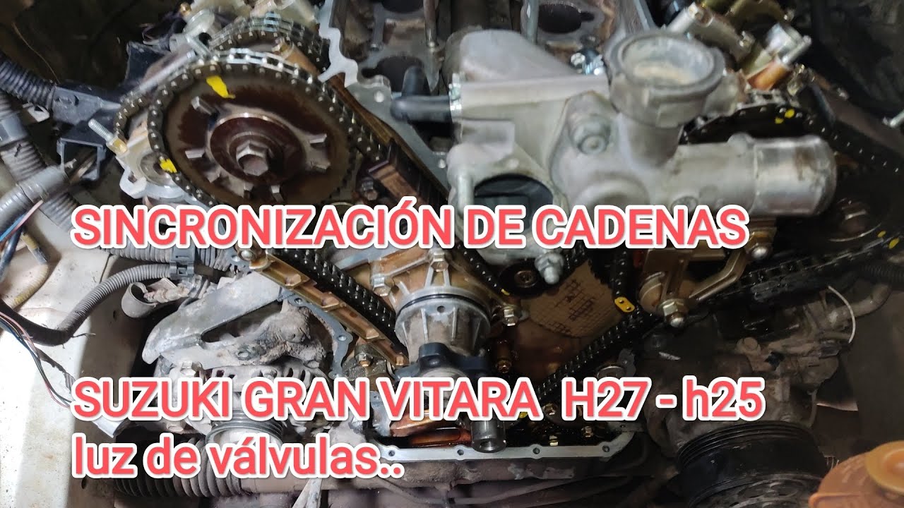 sincronización y luz de válvulas motor H27 , H25  Suzuki Grand Vitara