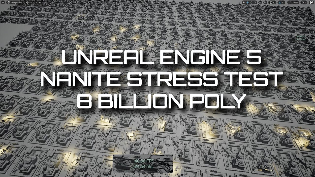 Unreal Engine 5 Early Access 8 billion polygon nanite Real Time Stress Test