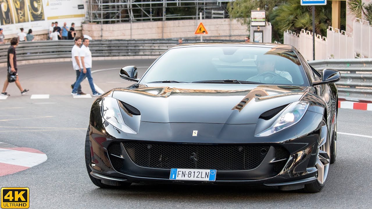 8x FERRARI 812 SUPERFAST IN ONE DAY IN MONACO - Driving and sound [2018 4K]