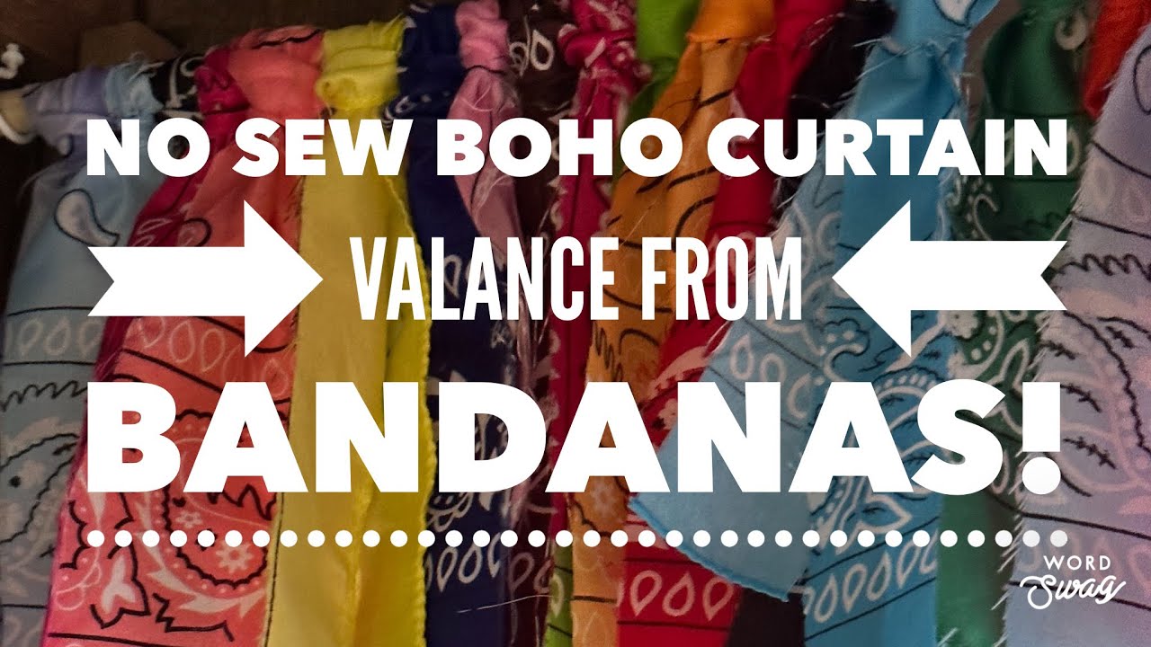Crazy Curtains from Bandanas! #bohohome #easydecoration #shabbychic
