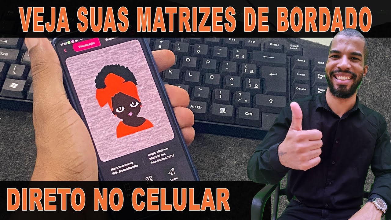Como abrir matriz de bordado no celular