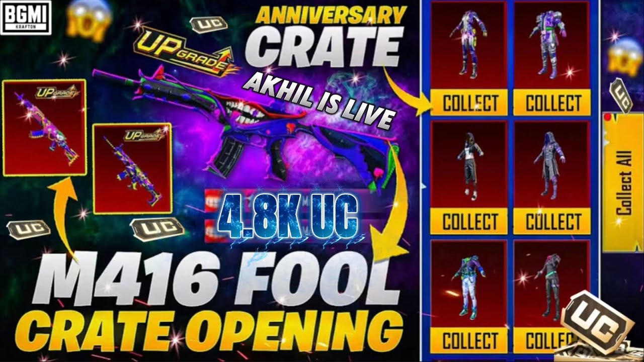 M416 New The Fool Crate Opning | 5000KUC UCCrateOpning In New M416 Crate Opning #bgmi #gaming next😍😍