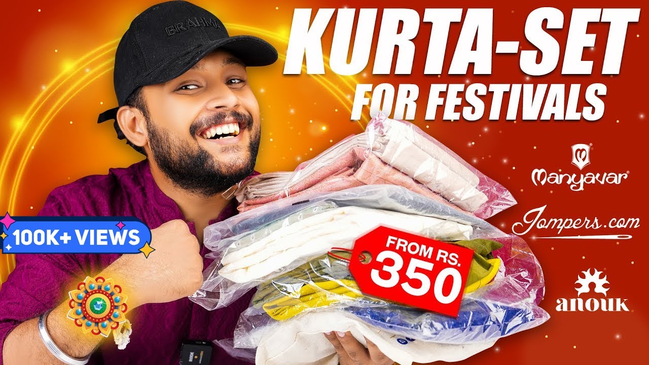BEST KURTA PAJAMA/SET FOR ( Festivals ) MEN on MYNTRA | Kurta Haul 2025 | Jompers Anouk | ONE CHANCE
