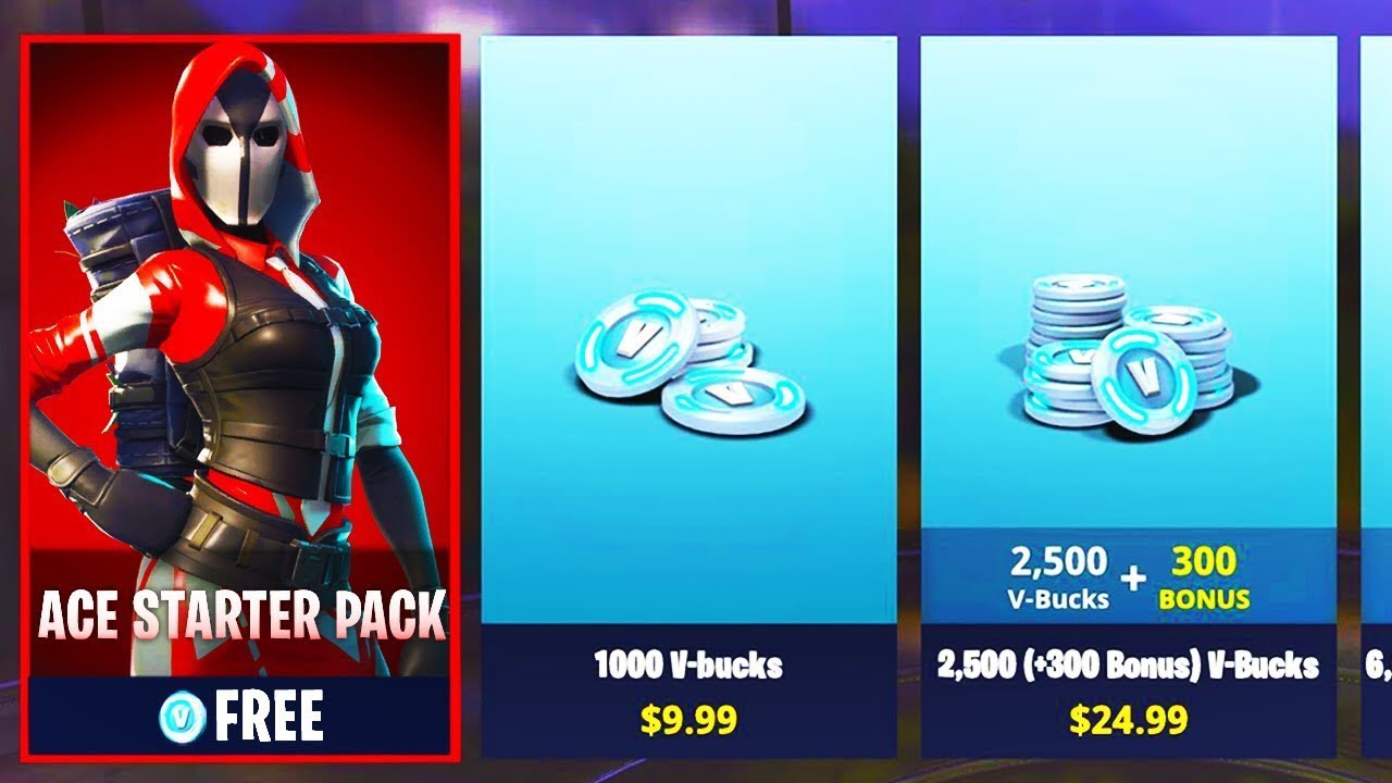 THE ACE STARTER PACK! IN FORTNITE BATTLE ROYALE!