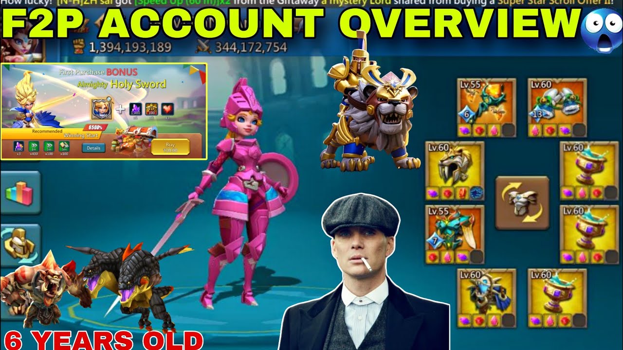Lords Mobile - A FULLY 6 YEARS OLD F2P ACCOUNT OVERVIEW VIDEO 🔥 #lordsmobile 
