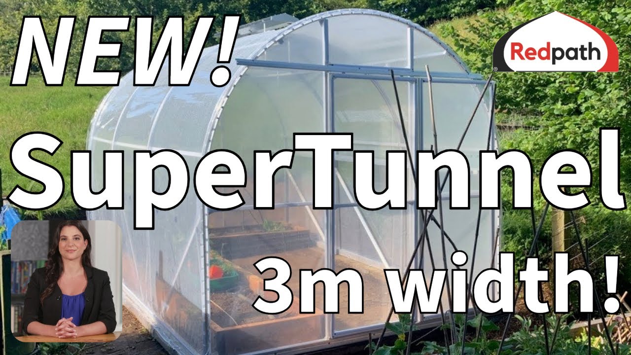 Super Tunnel for HOME. New Zealand made greenhouse, includes high wind kit and wide wheelbarrow door
