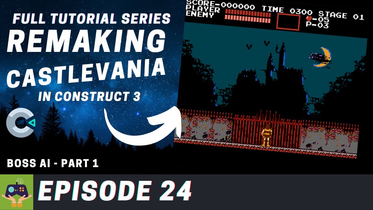 Construct 3 Tutorial - Remake Castlevania Series E24, Boss AI 1