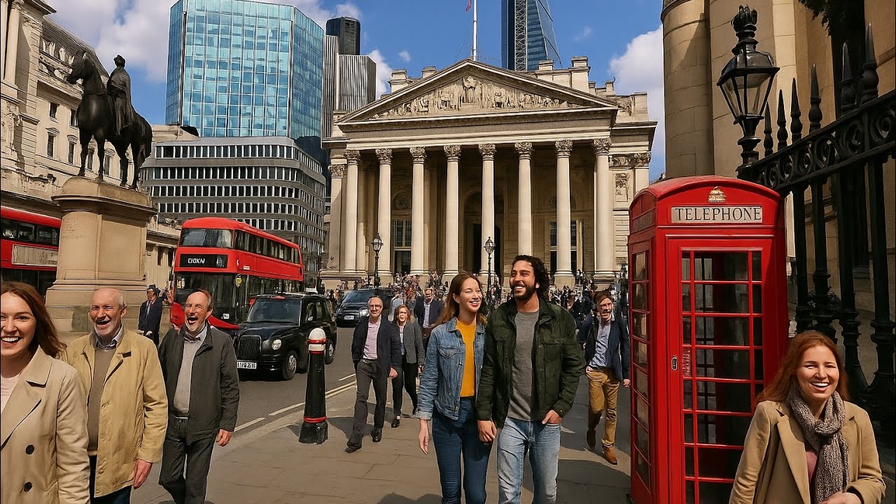 London City Tour 2025| 4K HDR Virtual WalkingTour around the City |London Spring Walk 2025
