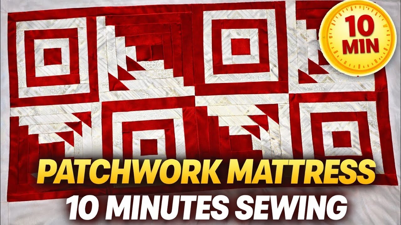 I Sewed a Patchwork Mattress in Just 10 Minutes | Easy & Beautiful DIY
