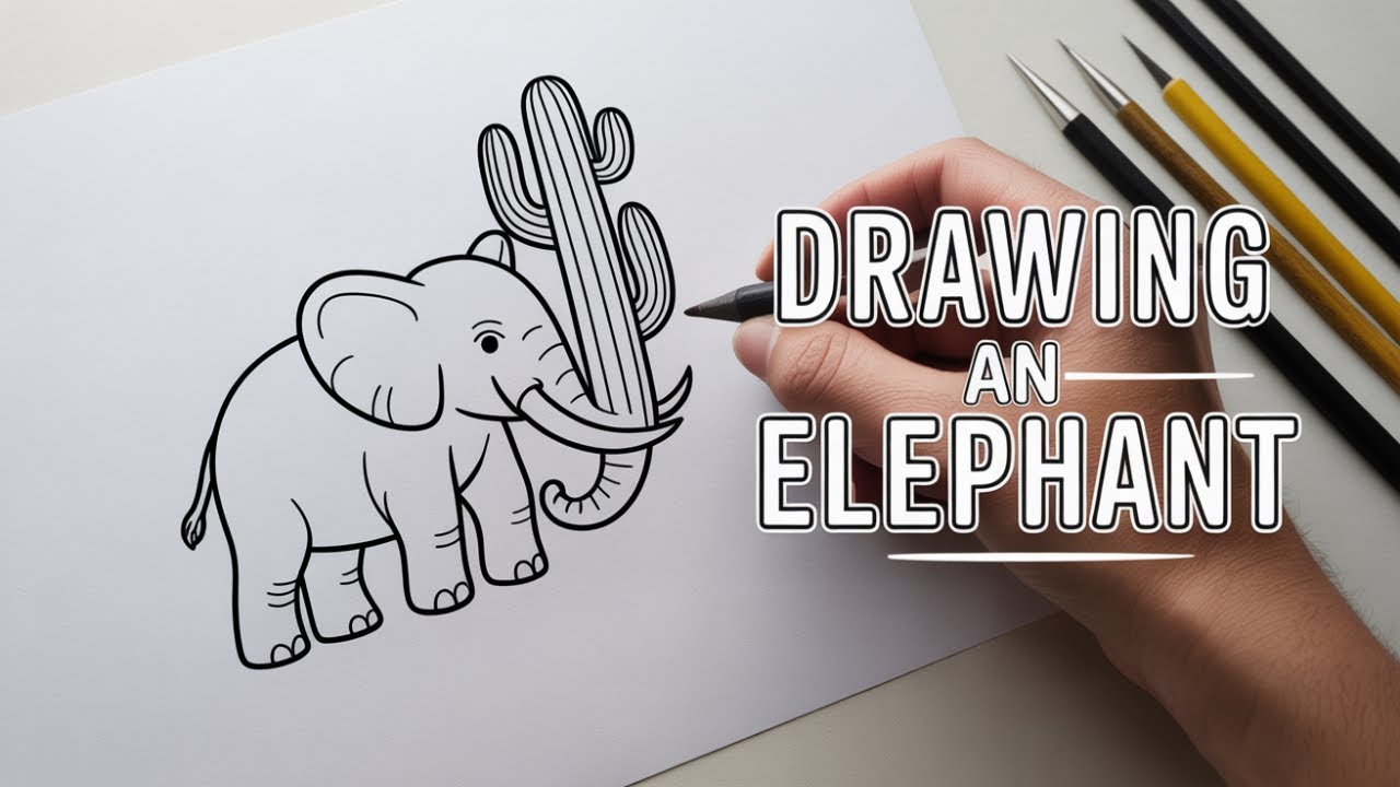 The Cactus Elephant&rsquo;s Secret Nest! 🌵🐘 Coloring & Painting Video