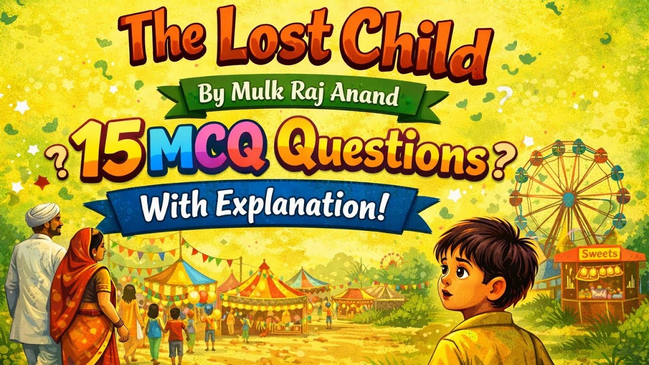 15 MCQ THE LOST CHILD - Mulk Raj Anand 