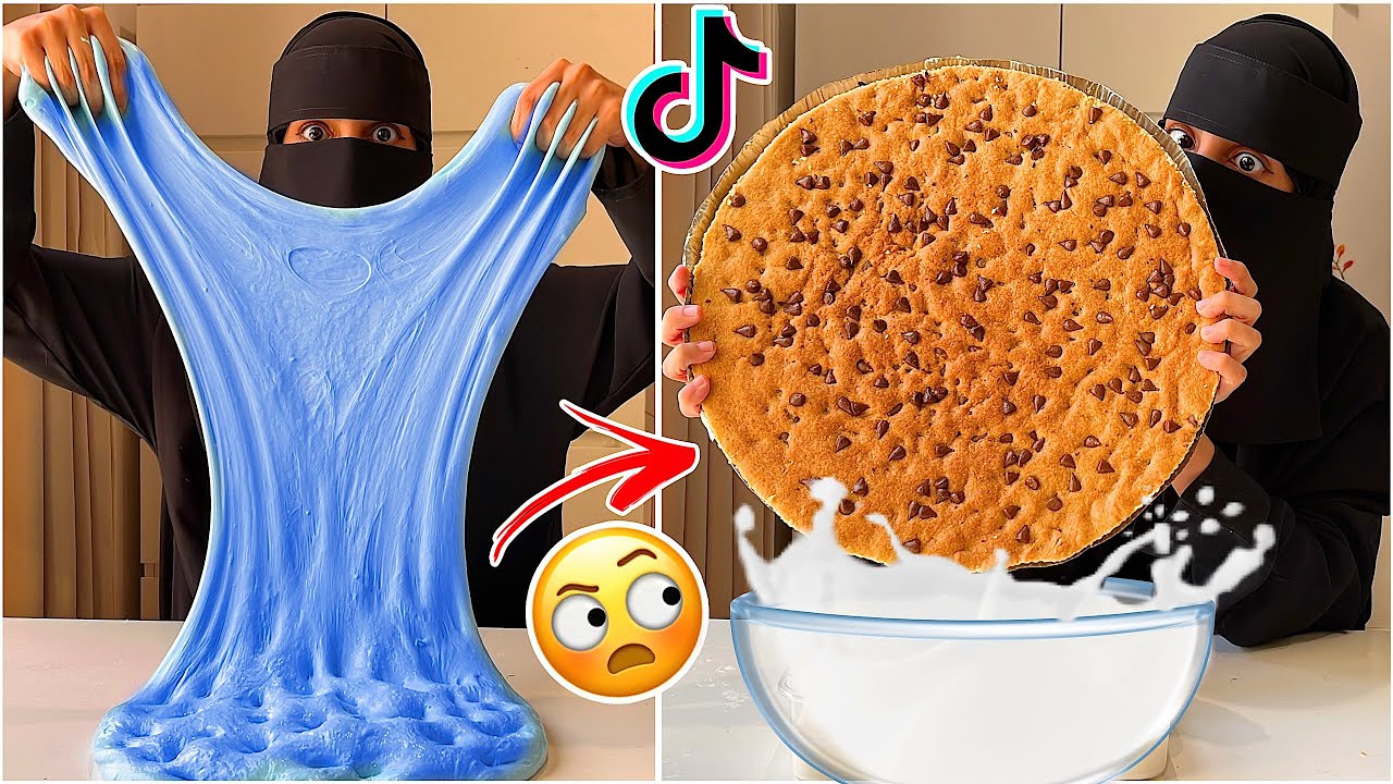 سوينا أغرب ترندات الاجانب😨! أكبر كوكيز وأكبر سلايم 😆!