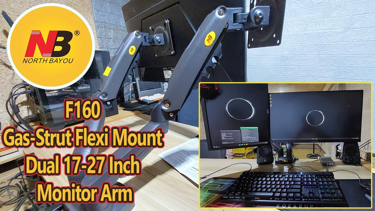 North Bayou F160 Dual Monitor Arm (New Version)