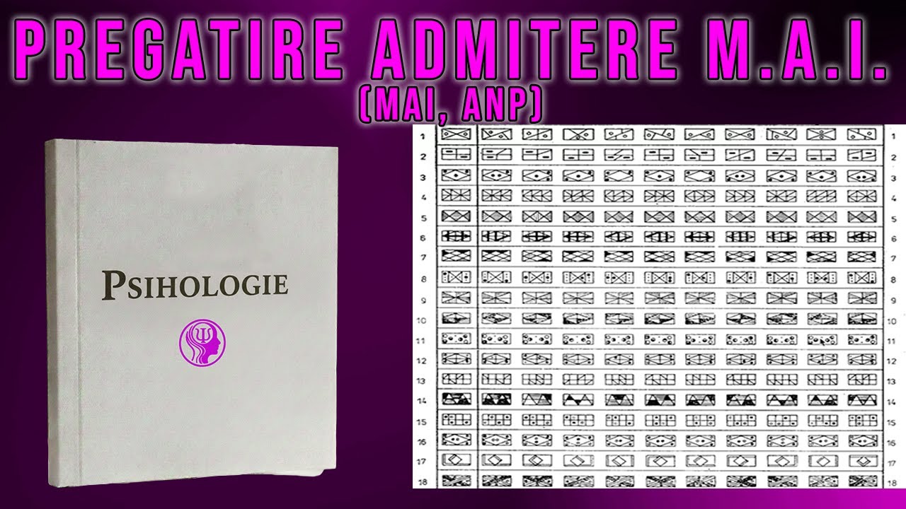 Pregatire PSIHOLOGICA MAI/ANP - Teste psihologice OFICIALE