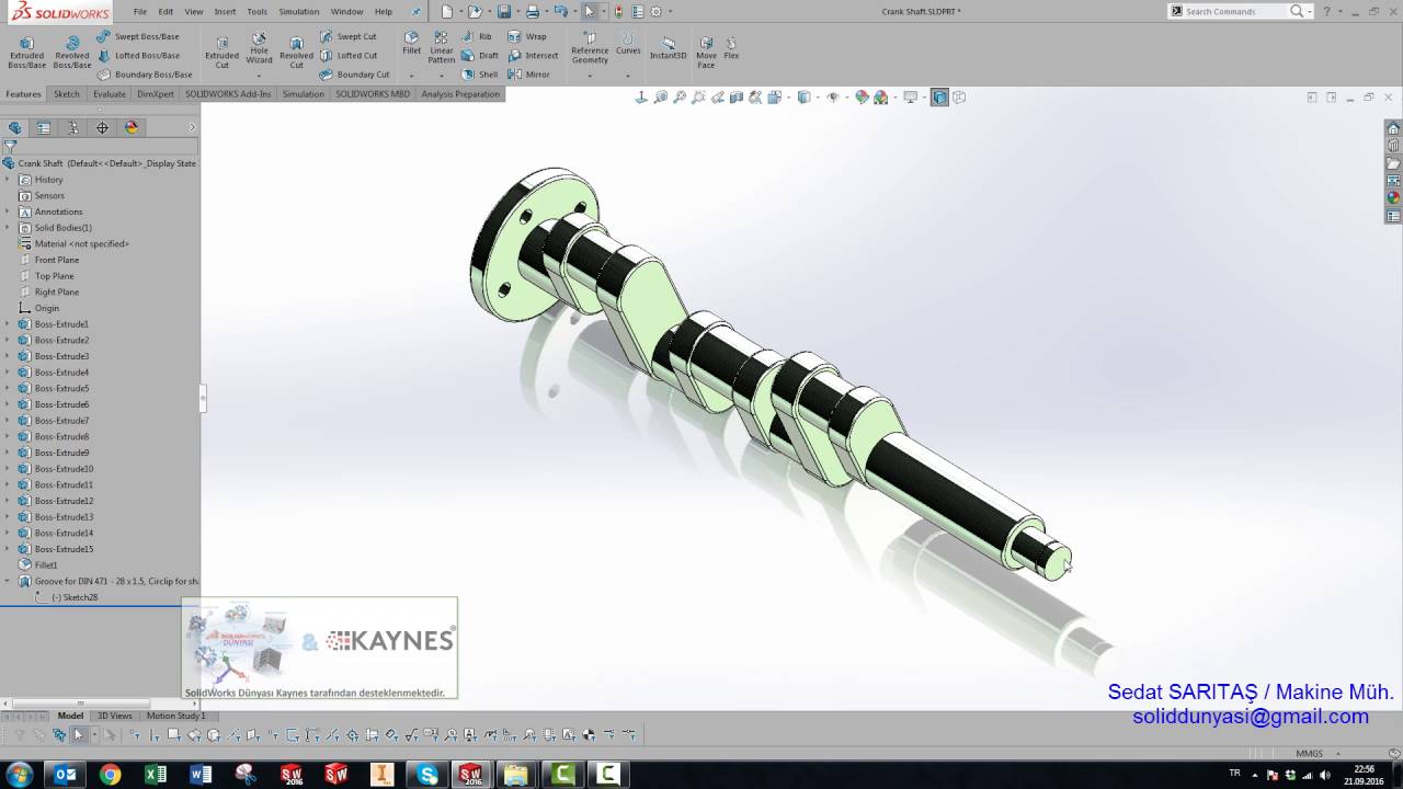 Solidworks - Segman Kanalı Açma