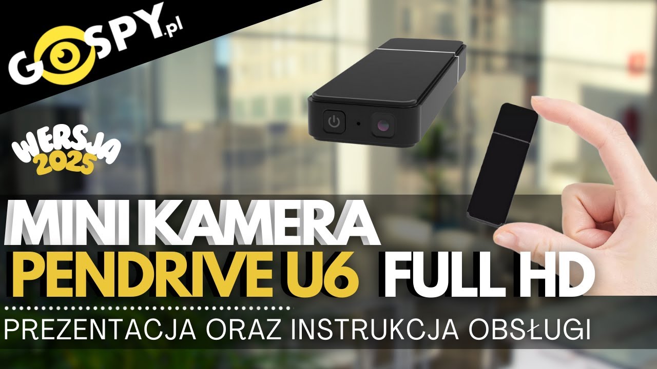 KAMERA PENDRIVE U6 FULL HD - PREZENTACJA OBSŁUGI, OBRAZ Z URZĄDZENIA, USTAWIENIE DATY I TRYB&Oacute;W PRACY