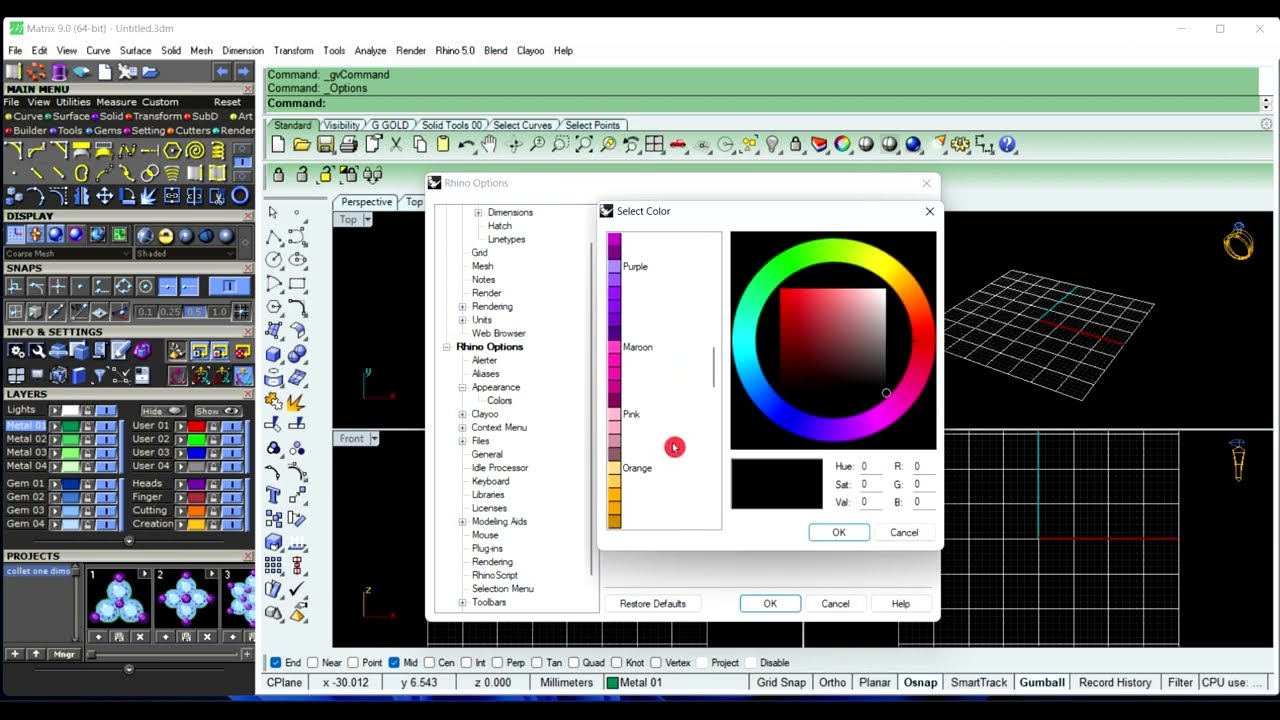 #change_matrix_baground_colour #matrix_tips #rhinoceros #cad #jwellery #fulltutorial #easy