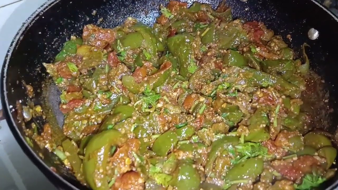 Capsicum 🫑 dry curry 😋 very tasty recipe 🤤😋🫑👌🏻👍🏻