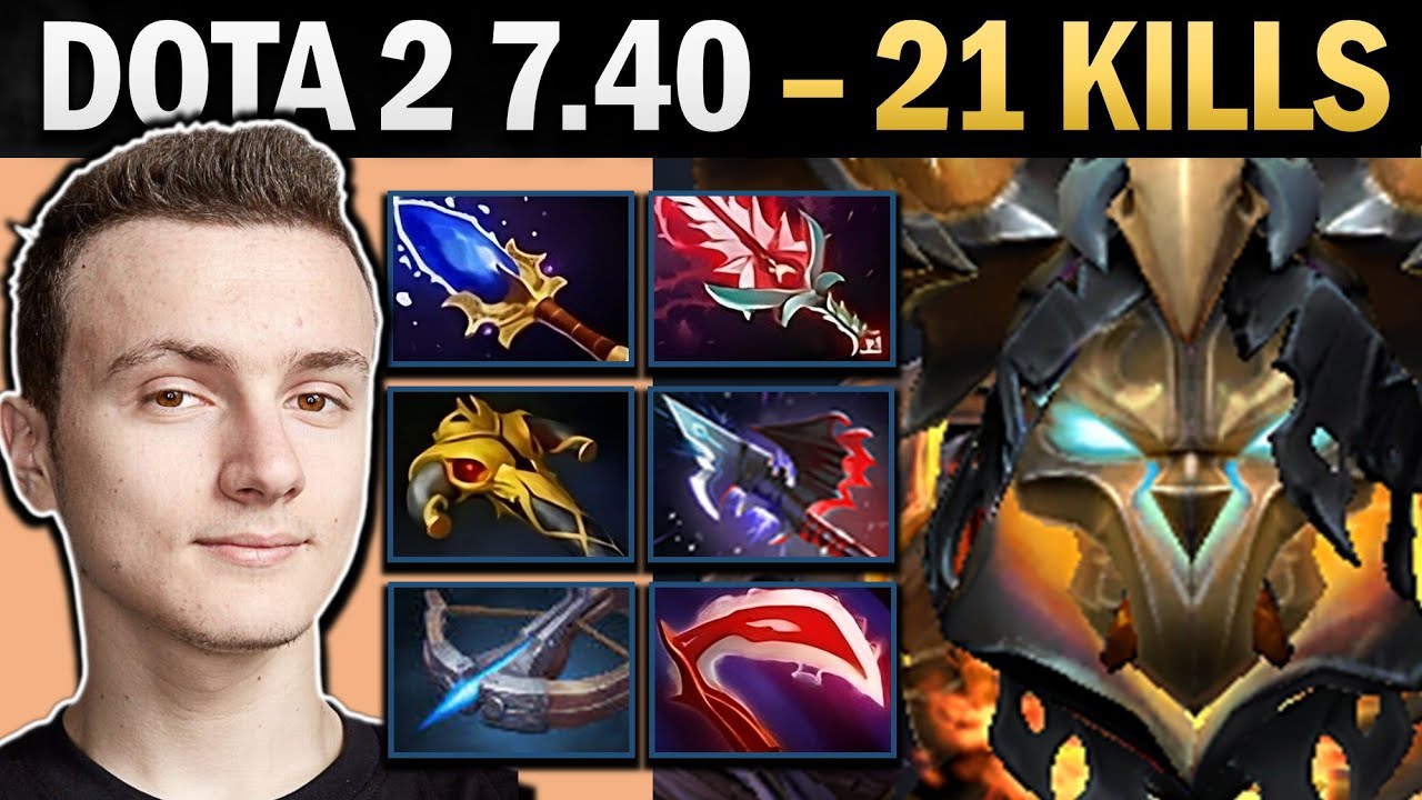 Clinkz Pro Carry with Bloodthorn and 21 Kills - 7.41 Dota