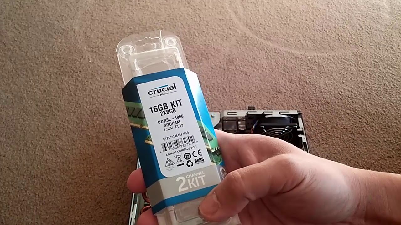 How To Upgrade Install Crucial 16gb Ram into HP Compaq Elite 8300 Ultra Slim Desktop