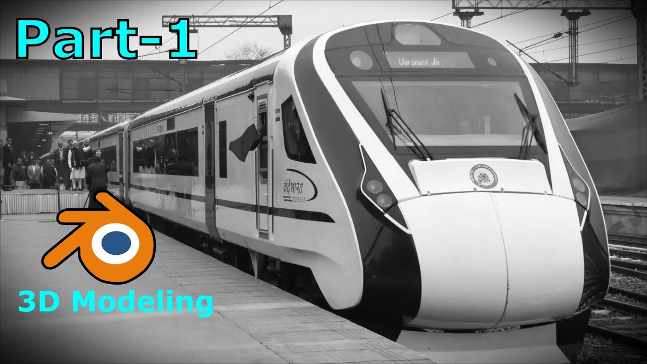 TRAIN 18 | 3D Modeling Timelapse | PART 1 #vandebharatexpress